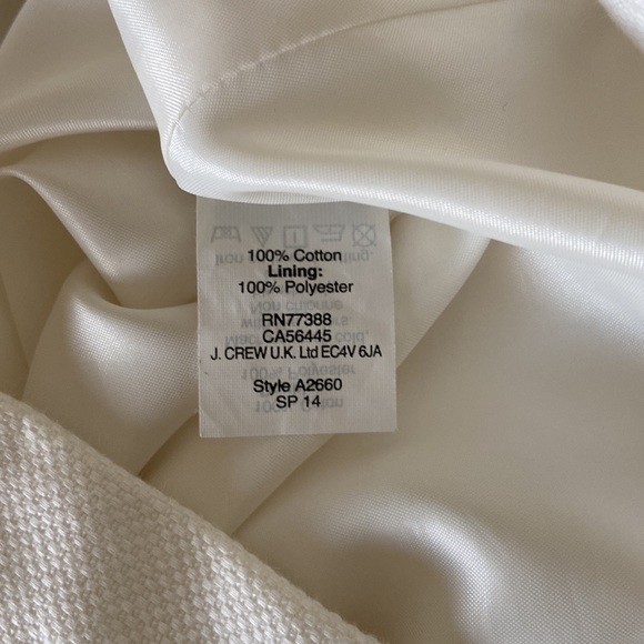 J. Crew white cotton skirt size 0 - Picture 3 of 5